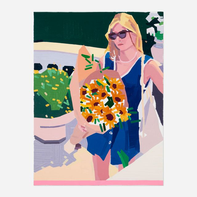 Young Woman with Flowers