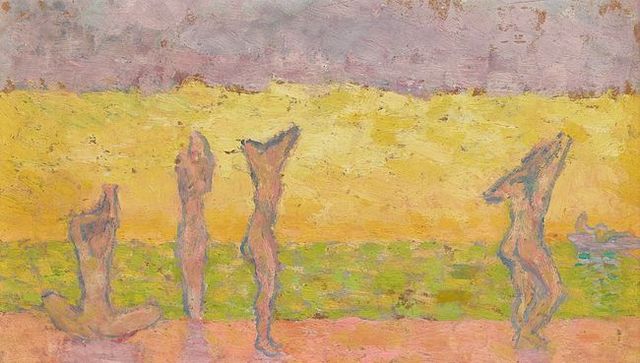 Bathers 7 1/2 x 13 1/2 in.