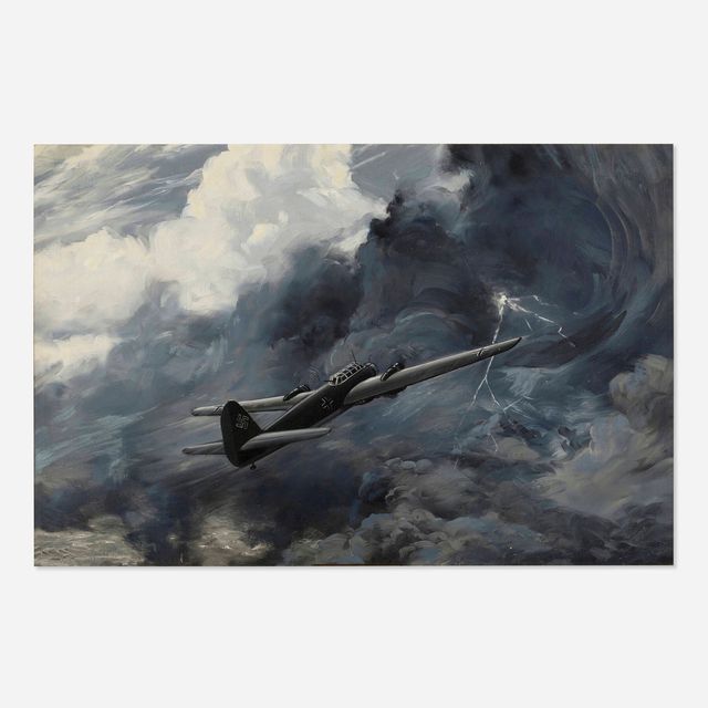 Enemy Bomber in Thunderstorm