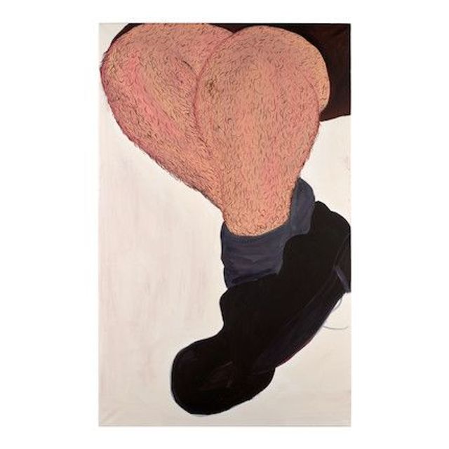 Joseph's calves with flexed foot muscles view (princess pose)