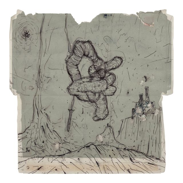 Failure Drawing #1154 Rocket Cluster Grey