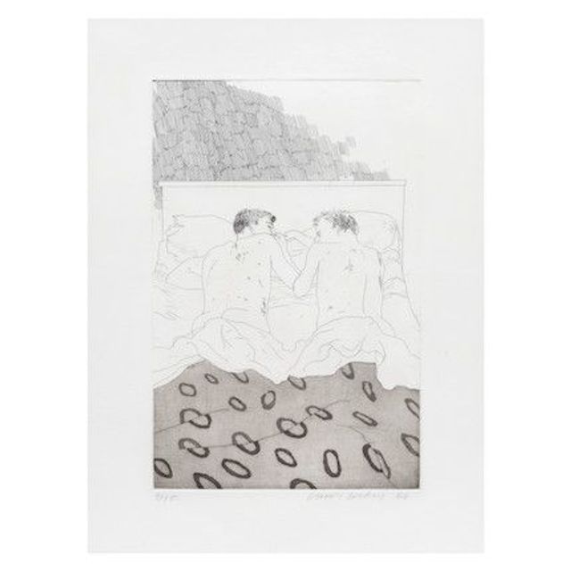 Two boys aged 23 or 24, from Illustrations for Fourteen Poems from C.P. Cavafy