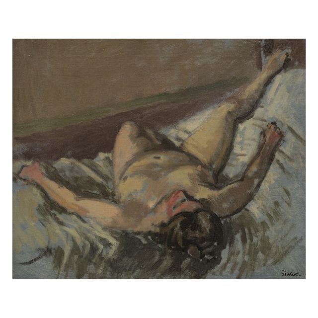 Nude Lying Across a Bed 37.6 x 45.7 cm. (14 3/4 x 18 in.)