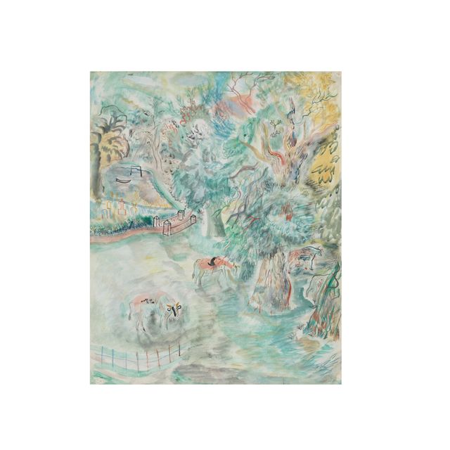 Landscape with cows 62.2 x 50 cm. (24 1/2 x 19 3/4 in.)