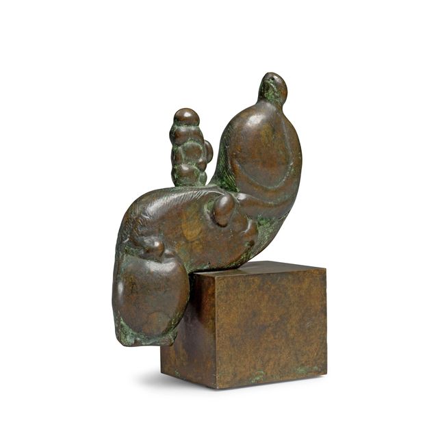 Mother with Child on Knee 15.4 cm. (6 1/8 in.) high (including the base)