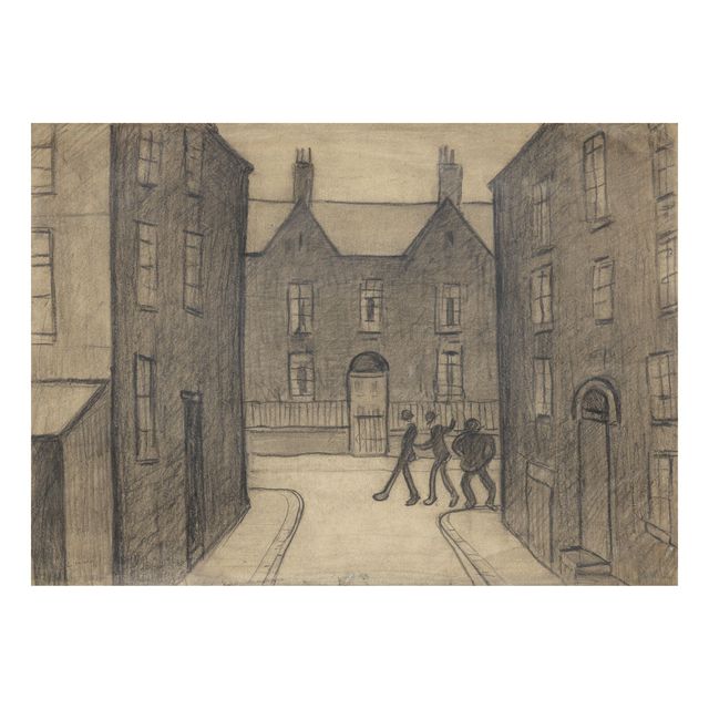 Figures in a Street 25.2 x 35.2 cm. (10 x 13 7/8 in.)