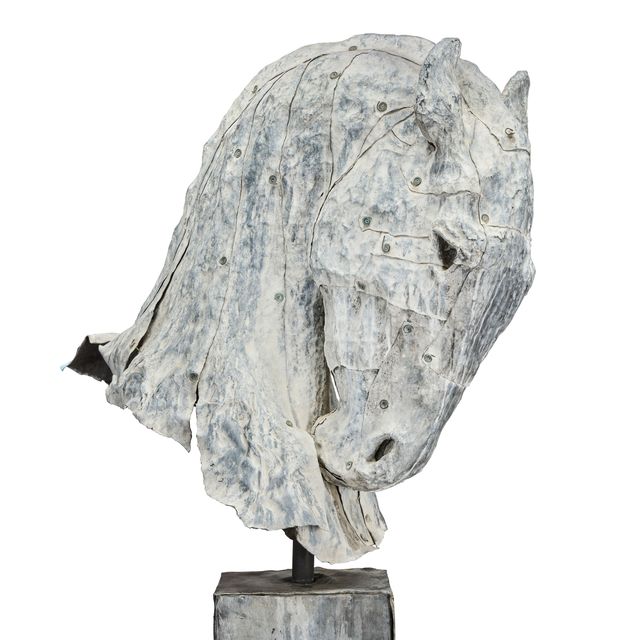 Into the Wind 78 cm. (30 3/4 in.) high (excluding the base)184 cm. (72 3/4 in.) high (including the base)