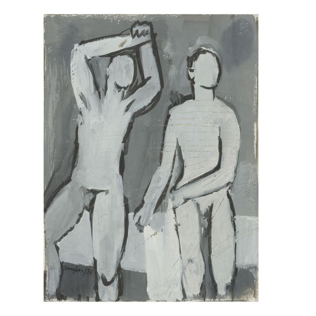 Two Men 20.3 x 15.2 cm. (8 x 6 in.)