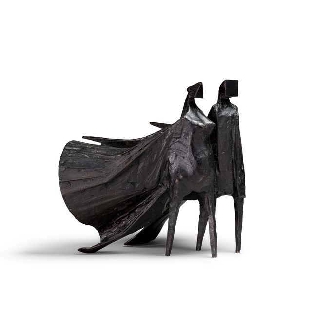 Cloaked Couple II 25.7 cm. (10 1/8 in.) high