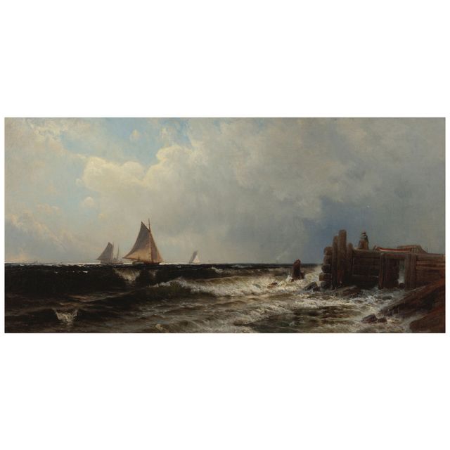 Old Pier at Narragansett 18 x 36 in. (45.7 x 91.4 cm.)