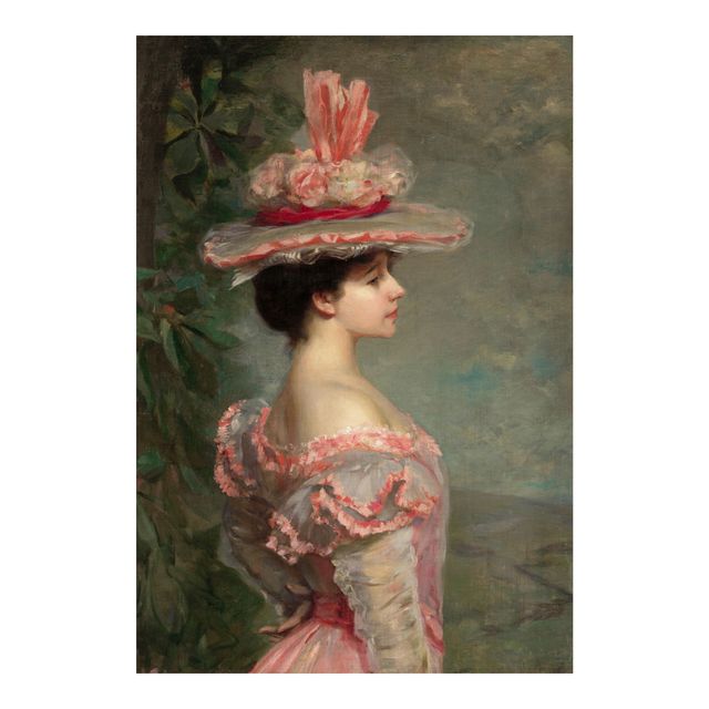 The Pink Hat 38 5/8 x 26 3/4 in. (98.1 x 67.9 cm.)
