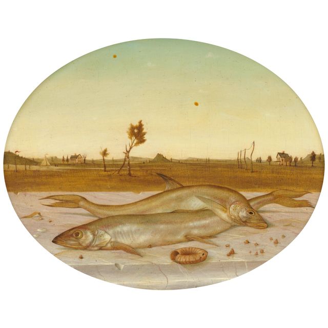 Still-Life with Smelts 8 1/8 x 9 7/8 in. (20.6 x 25.1 cm.), oval