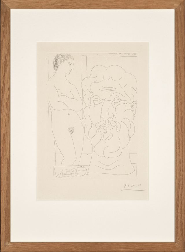 Marie-Thérèse se regardant un autoportrait sculpté du sculpteur, from la suite Vollard (B. 170; Ba. 323)