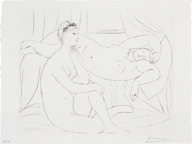 Deux femmes se reposant, from la suite Vollard (B. 143; Ba. 210)