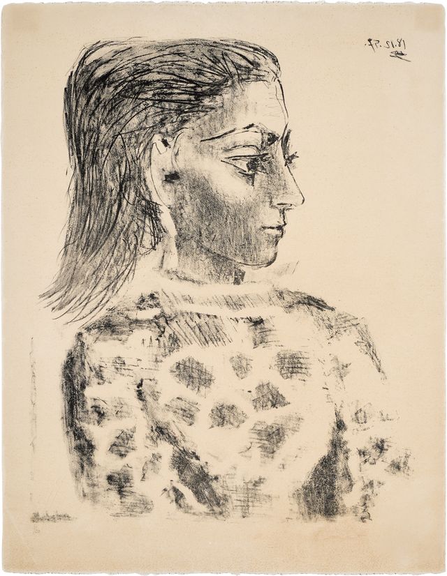 Buste au corsage à carreaux (Bloch 849; Mourlot 308)