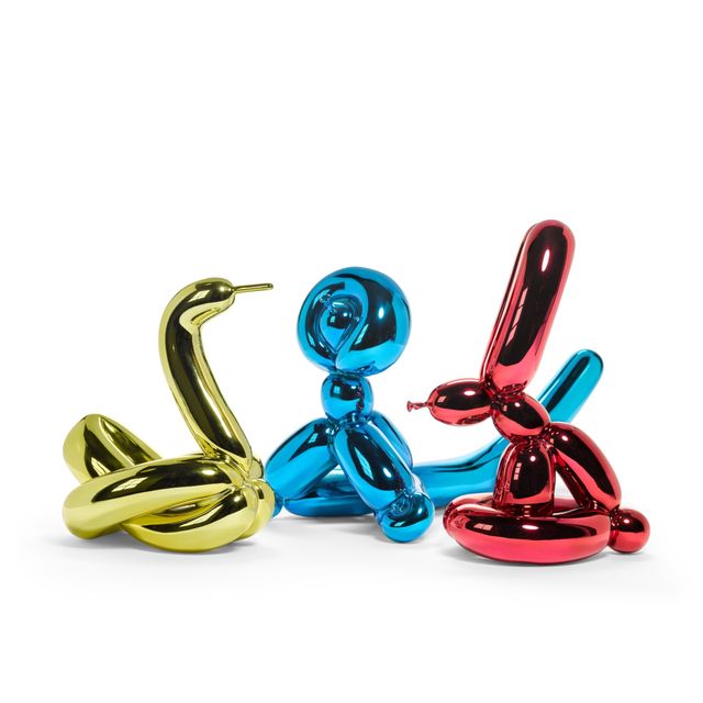 Balloon Animals I (Yellow Swan, Blue Monkey, Red Rabbit)