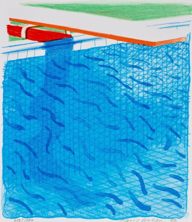 Pool Made with Paper and Blue Ink for Book (M.C.A.T. 234)