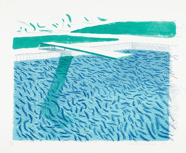 Lithographic Water Made of Lines, Crayon, and a Blue Wash (MCA Tokyo 212)