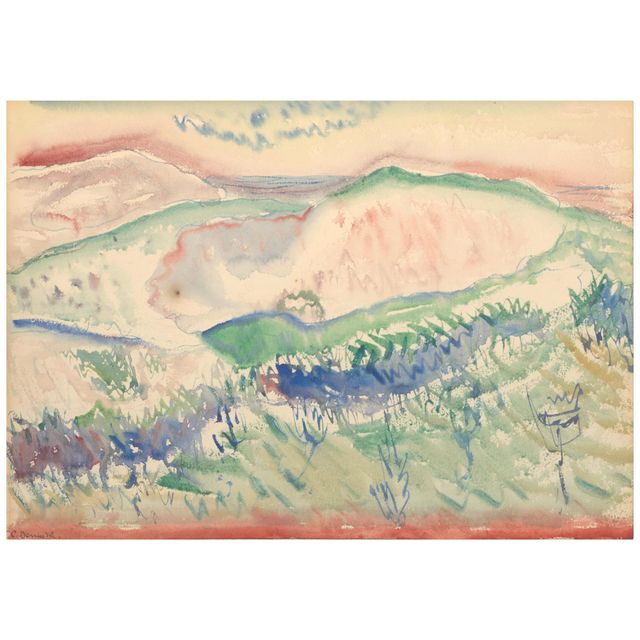 Landscape 9 7/8 x 13 7/8 in. (25.1 x 35.2 cm.)