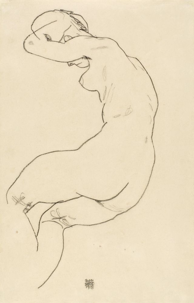 Gebeugter Frauenakt (Female Nude, Bending Over)