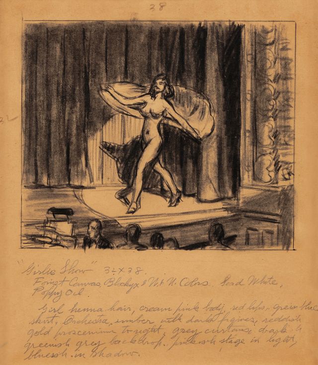 Study for 'Girlie Show'