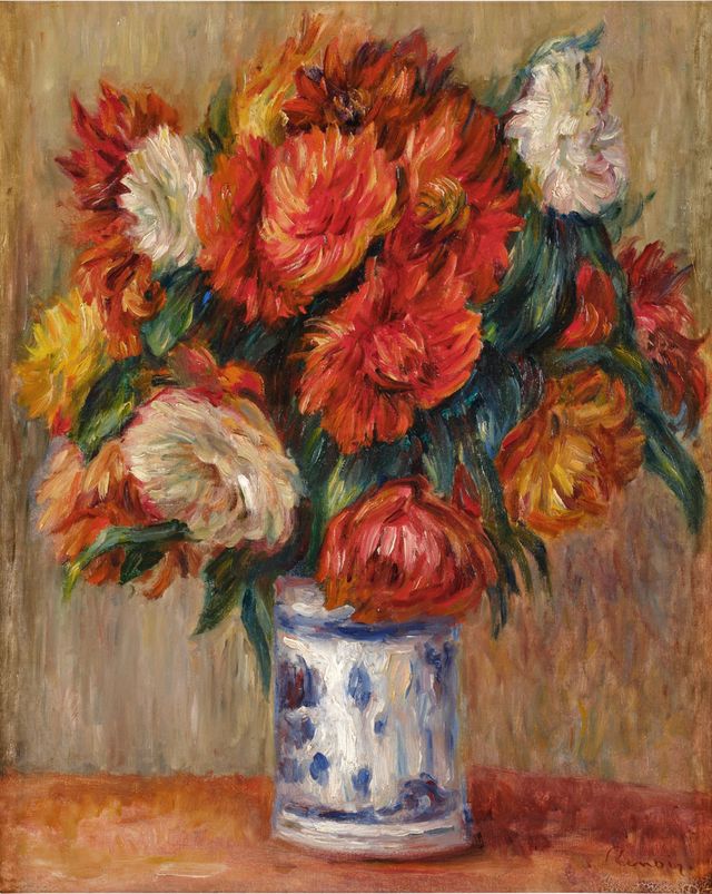Vase de chrysanthèmes