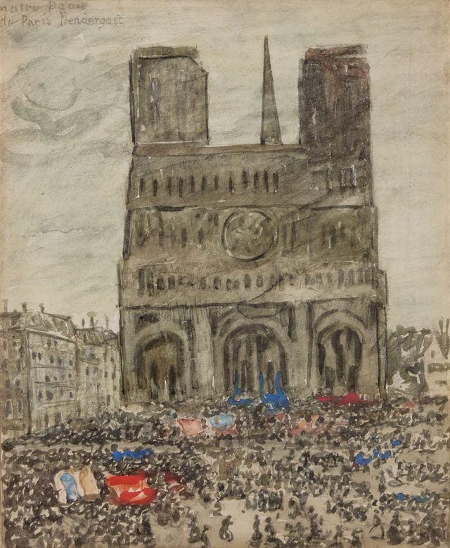 Notre Dame de Paris (recto); A Parisian Boulevard (verso): A Double-Sided Work