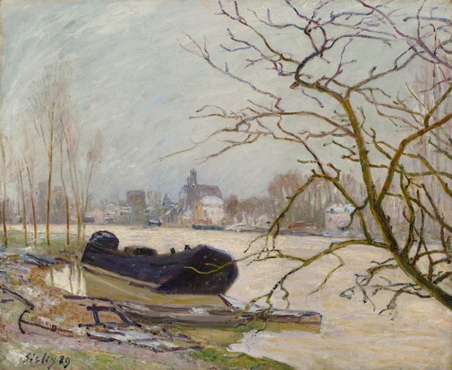 La Crue du Loing à Moret