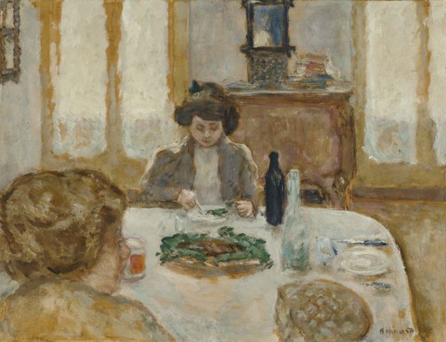 Le Déjeuner. Symphonie en gris ou Le Déjeuner gris (Mme Bonnard et Mlle Jeanne Meillier)
