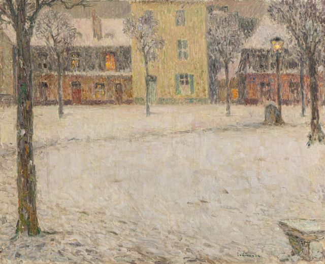 Place Saint-Louis, neige, Versailles