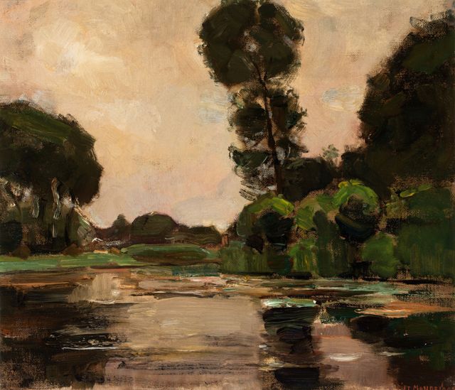 Isolated Tree on the Gein with Yellow-Orange Sky