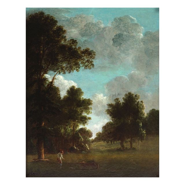 A view of a man gardening at Albury, Surrey