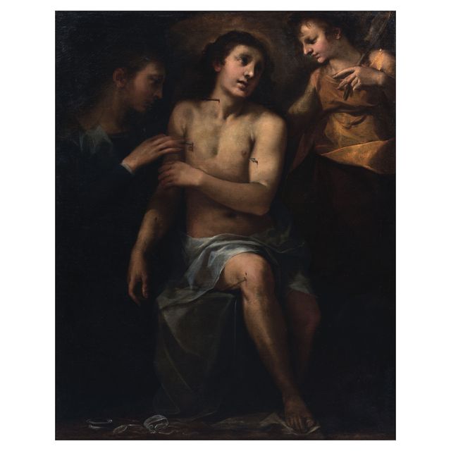 Saint Irene tending to Saint Sebastian