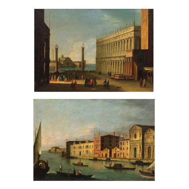 The Church of Santo Sprito, the Zattere, Venice; and The Piazzetta looking towards San Giorgio Maggiore (2)