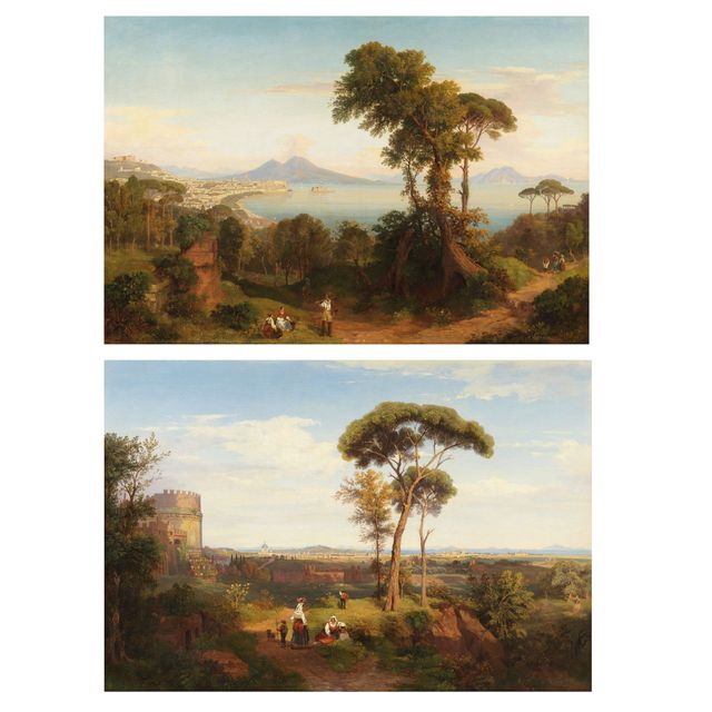Rome from the Temple of Cecilia Metella; Naples from Piedigrotta (2)