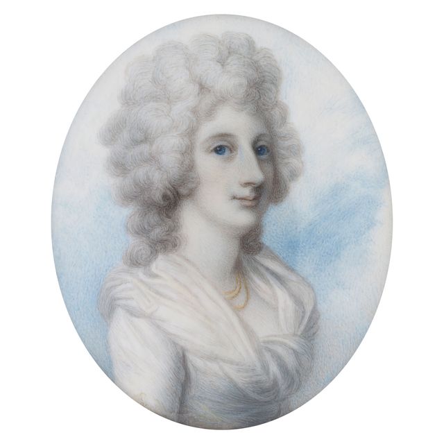 Portrait miniature of a lady,