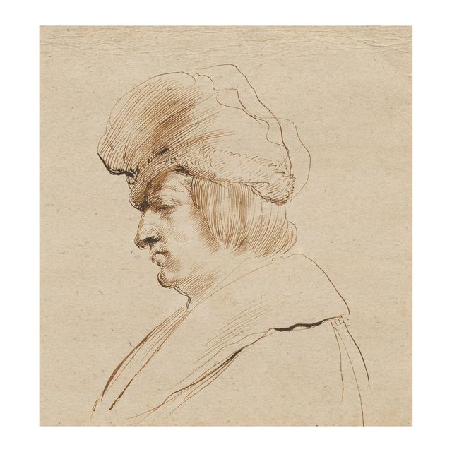 Heady study of a man with a hat