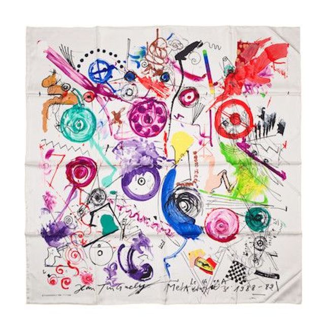 Foulard en twill de soie multicolore - 1988