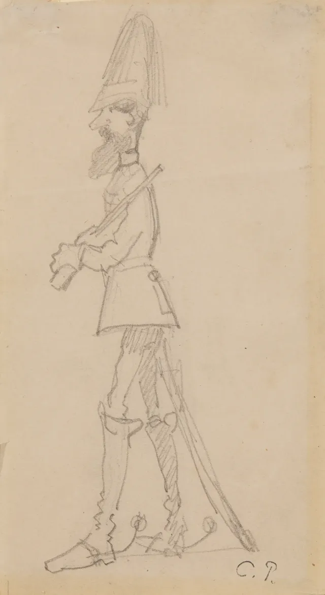 Soldat Barbu de Profil
