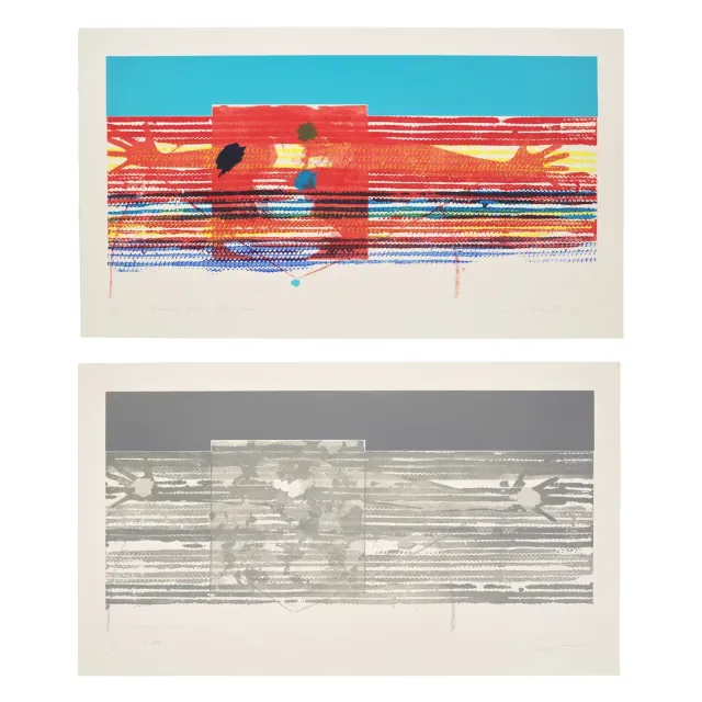 A pair of works (Window Washer Glass House; Window Washer Glass House (2nd state), 1978