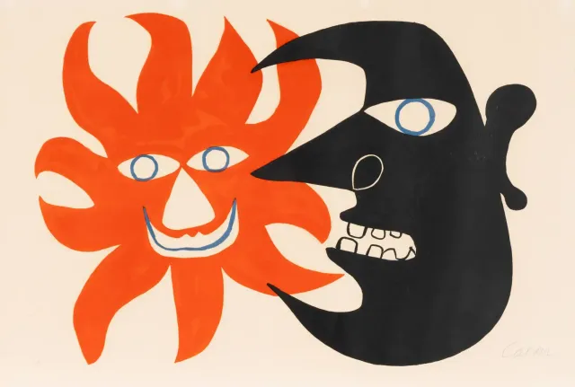 Black Moon and Red Sun, ca. 1970