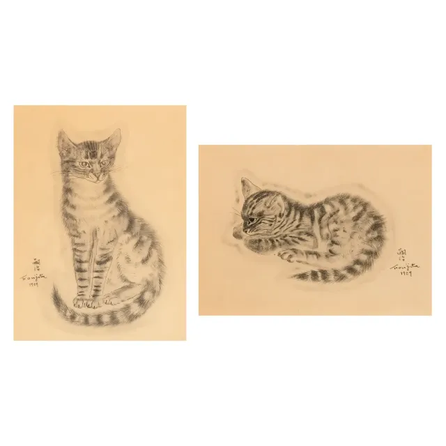 A pair of prints (from A Book of Cats being Twenty Drawings, 1929)