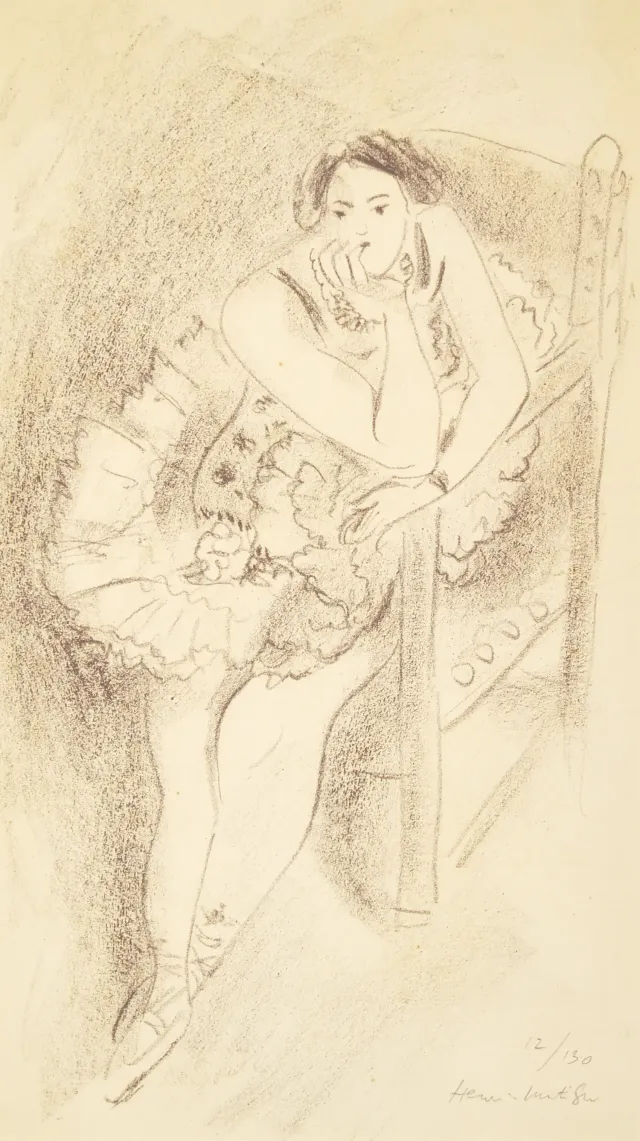 Danseuse au fauteuil en bois (from Dix Danseuses), 1925-26