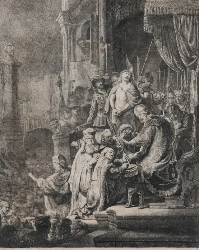 Christ before Pilate: Large Plate (Ecce Homo), 1635-36