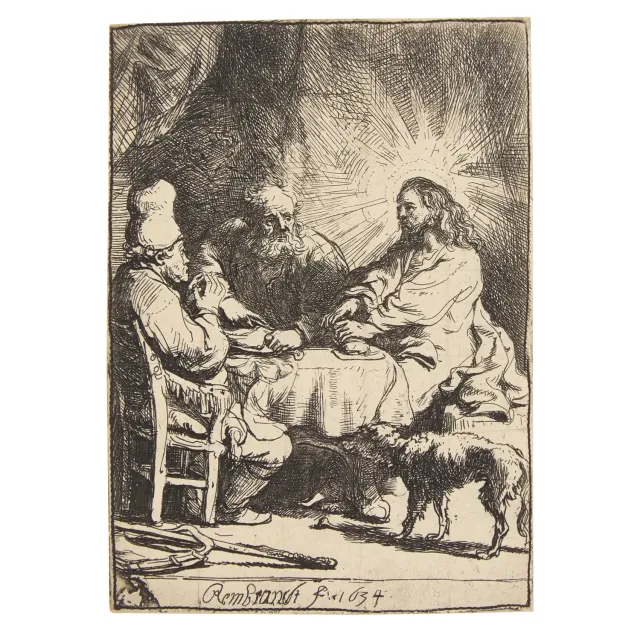 Christ at Emmaus: the Smaller Plate, 1634