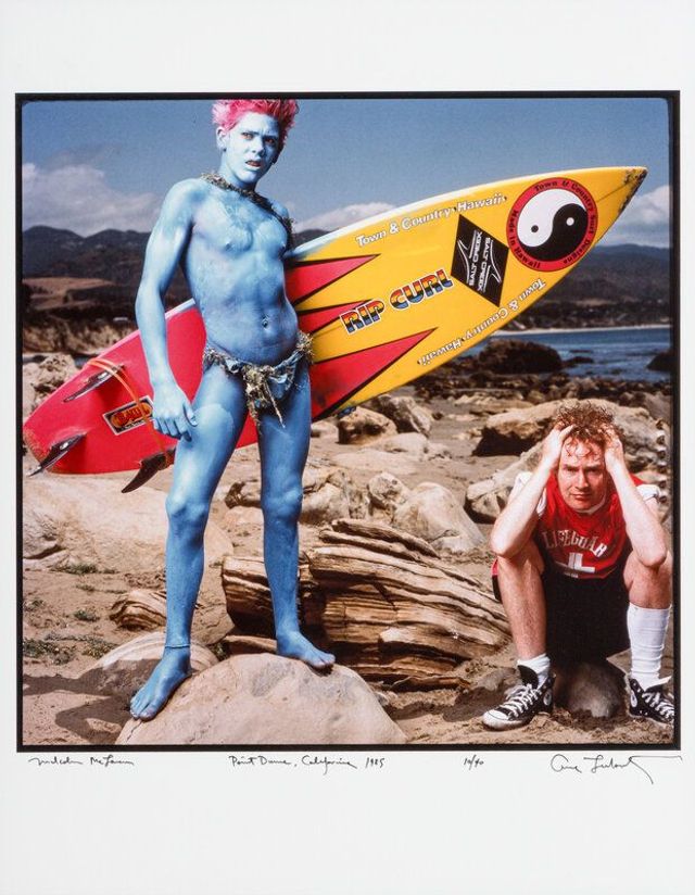 Malcolm McLaren and Christian Fletcher, Point Dume, California, 1985