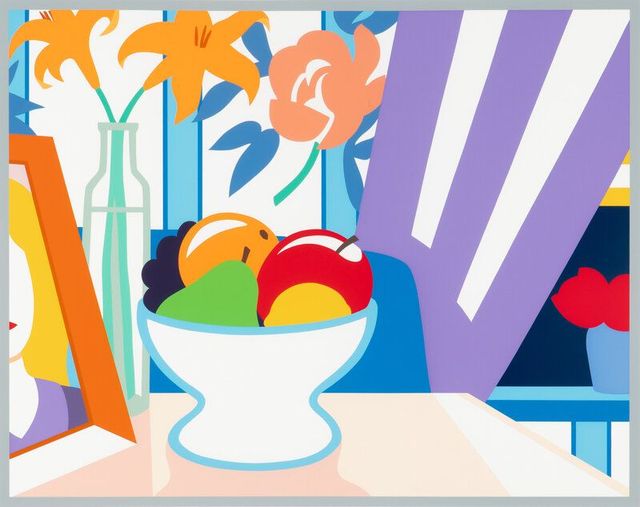 Still Life with Lilies and Mixed Fruit, 1998