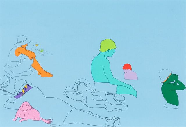 Deconstructing Seurat (blue) 1, 2004