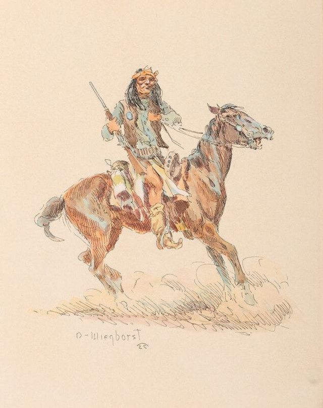 Apache on Horseback, c. 1968-69