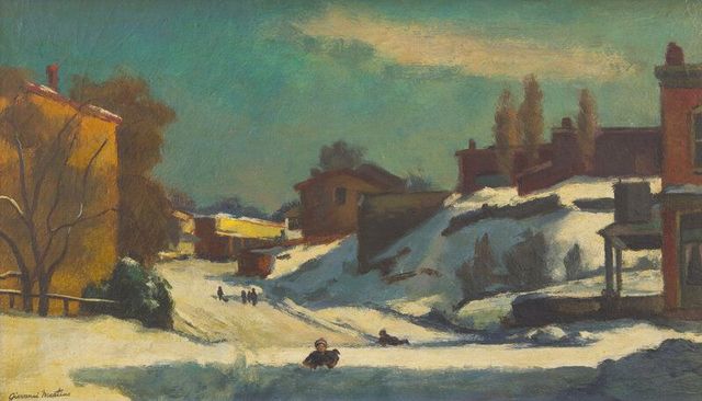 Study for Hilly Street; with Philadelphia Streetscape (A Double-Sided Work)